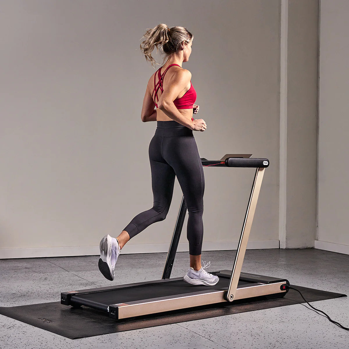 Space Saving Commercial Treadmill, Slim Motorized W/ Speakers