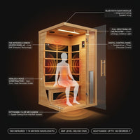 1 Person Extendable FAR Infrared Sauna for Home, Hemlock Wood Low EMF 6 Carbon Heaters Indoor Saunas with LED Lights, Bluetooth Speaker, Digital Control Panel, and Seating Bench — How It Works