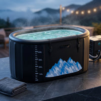 Cold Plunge Tub, 248 Gallon, 1 Horsepower, Heavy-Duty Ice Bath Tub for Athletes with Hot & Cold, Portable Inflatable Plunge Chiller with Water Treatment Kit, Immersion Therapy, Wifi (Black, 1 Set) — Studio Shot
